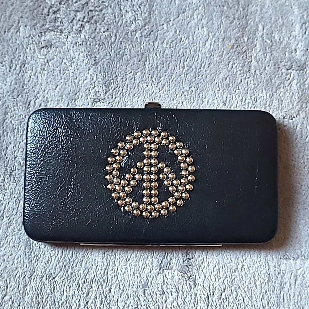 Studded Peace Wallet/Clutch - Picture 10 of 10